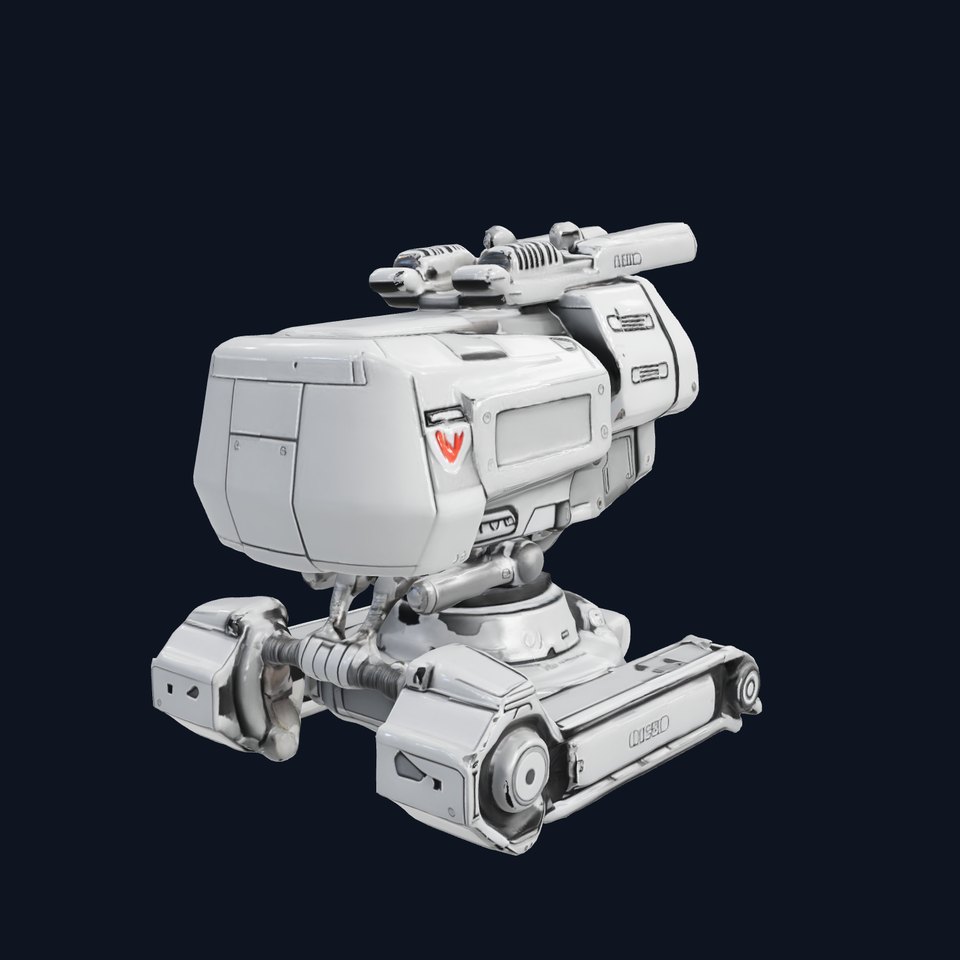 Futuristic Defense Turret Model Pack for D Rendering